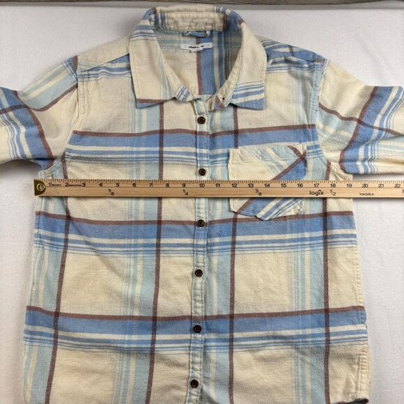 O’Neill Blue Plaid Button Up Shirt Women’s Size S Flannel Surf Skater - Picture 3 of 5